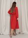 Класичне плаття з довгими рукавами, Червоний, S