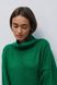 В'язаний светр oversize з розрізами по боках, Зелений, One Size