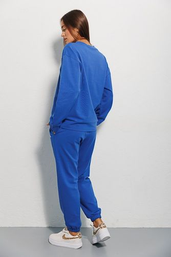 Спортивний костюм "Barbie" зі світшотом та джогерами, Синій, L-XL