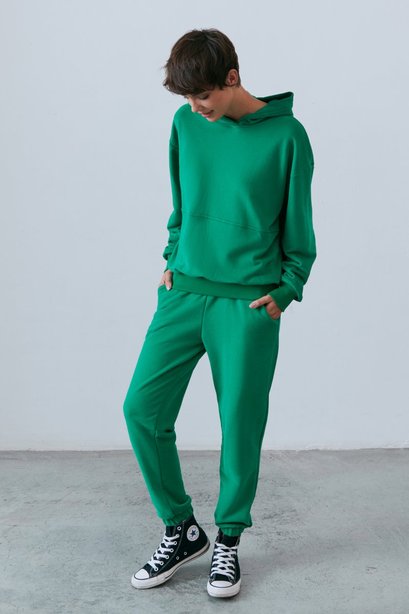 Повсякденний костюм трендового зеленого кольору, Зелений, S-M