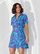 Принтована сукня-трапеція з легкого софту, Фіолетовий, S