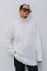 В'язаний светр оversize з візерунками, Білий, One Size
