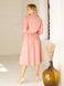 Вельветова сукня-сорочка з воланами і ґудзиками, Рожевий, S