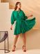 Коротка сукня-трапеція з рукавами ¾, Зелений, S