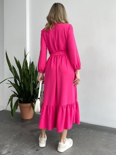 Сукня А-силуету з креп-жатки, Рожевий, XS-S