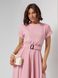 Однотонна сукня міді довжини, Рожевий, XL