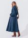 Джинсова сукня-сорочка із відкладним коміром, Синій, S-M