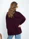 Довгий светр оверсайз із високим горлом, Фіолетовий, XL