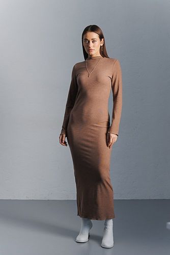 Елегантна довга сукня-футляр, Коричневий, S-M