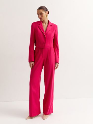 Короткий піджак в стилі кежуал, Рожевий, S