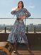 Шифонова сукня-кльош з фігурним вирізом горловини, Бірюзовий, М