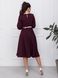 Класична сукня з об'ємними рукавами, Фіолетовий, XL
