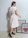 Однотонна сукня міді довжини, Білий, XL