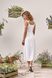Стильна сукня з розрізом на тонких бретелях, Білий, XS