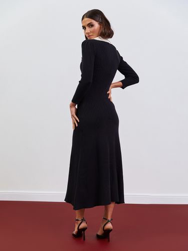 Сукня-сорочка з відкладним коміром , Чорний, S-L