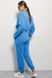 Спортивний костюм з укороченим світшотом, Синій, S-M