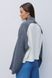 Укорочений светр у двокольоровому дизайні, Сірий, One Size