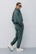 Велюровий костюм з джогерів та укороченим світшотом, Смарагдовий, L-XL