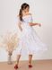 Легка ретро-сукня з відкритими плечима та квітковим принтом, Білий, М