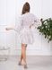 Сукня-сорочка з квітковим принтом та мереживними вставками, Білий, S