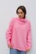 В'язаний светр oversize з розрізами по боках, Рожевий, One Size